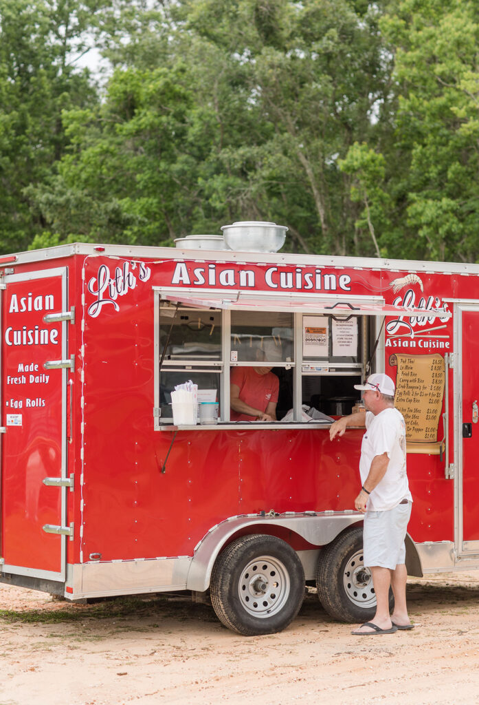Man ordering food at a food truck