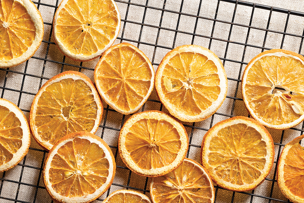 platter of dried oranges
