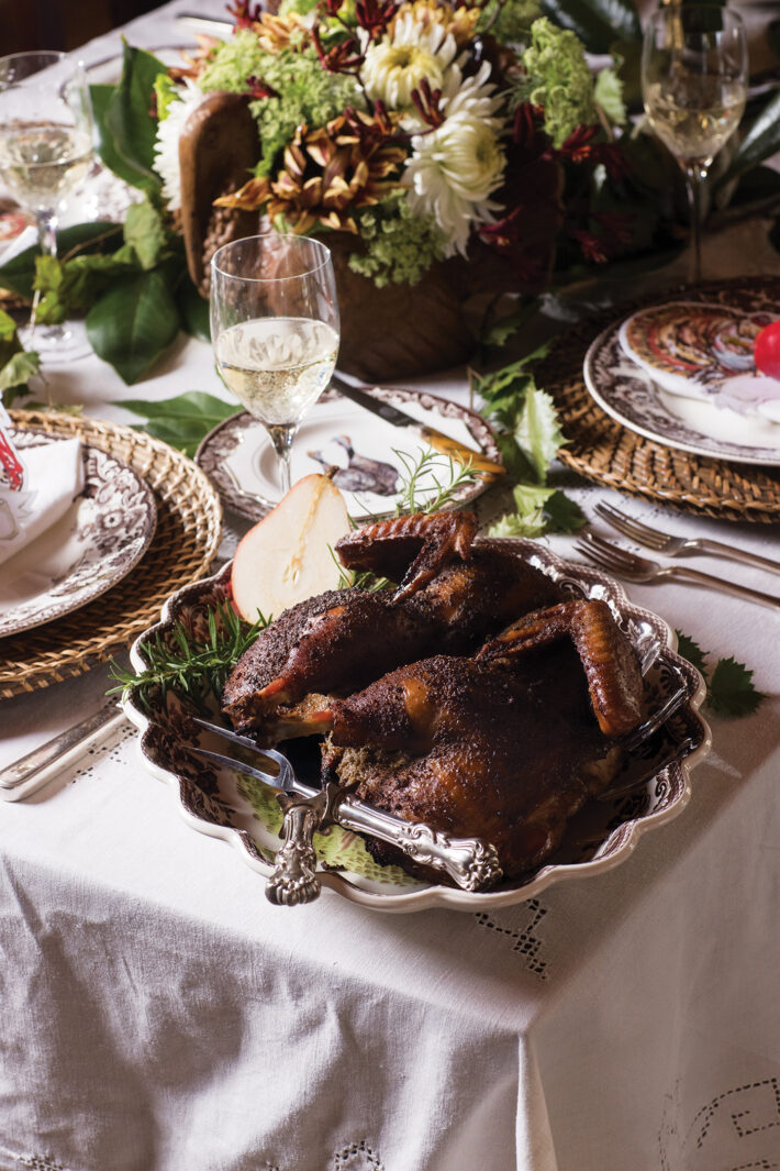 spatchcoked smoked turkey